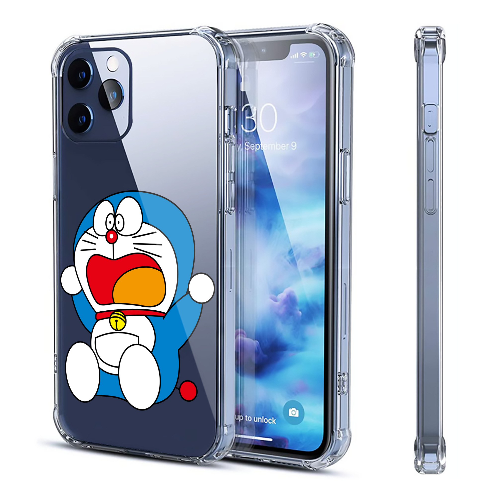 （画像用） ドラえもん Doraemon 【iPhone 12シリーズ対応】透明スマホケース（クリアソフトケース）